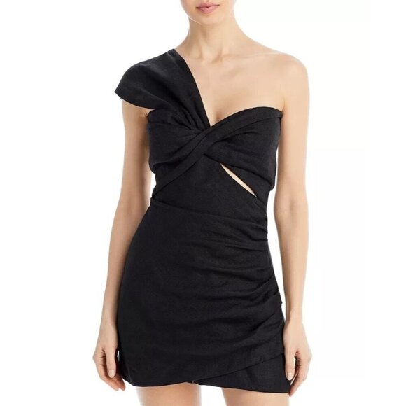 Just BEE Queen Solange Romper in Black Large Womens Linen Short Set outfit - Picture 1 of 16